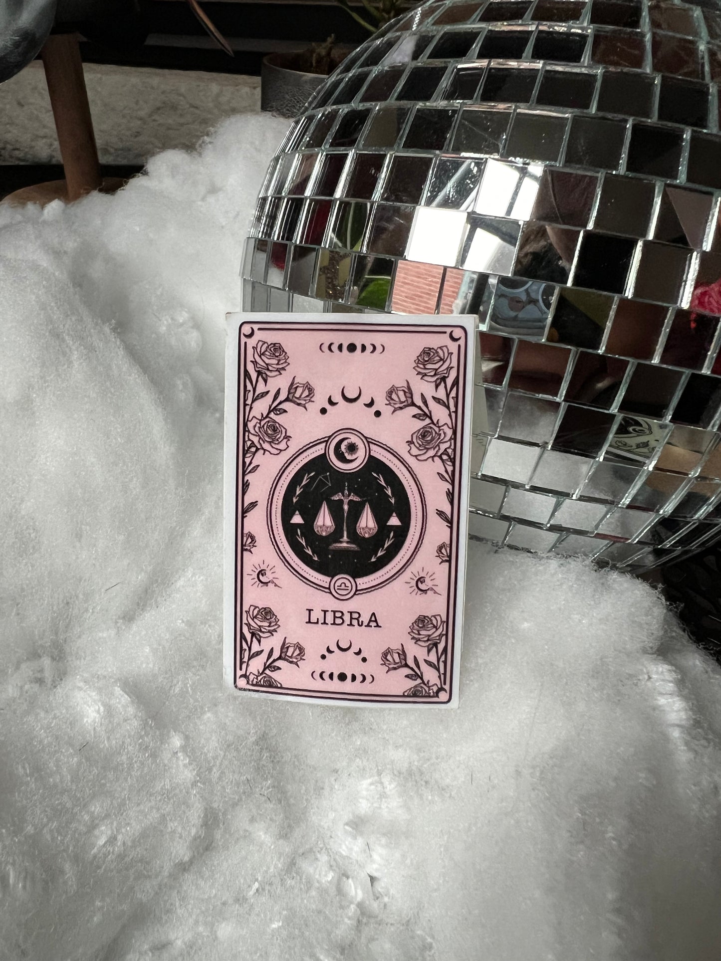 Libra Tarot Card Zodiac Sticker