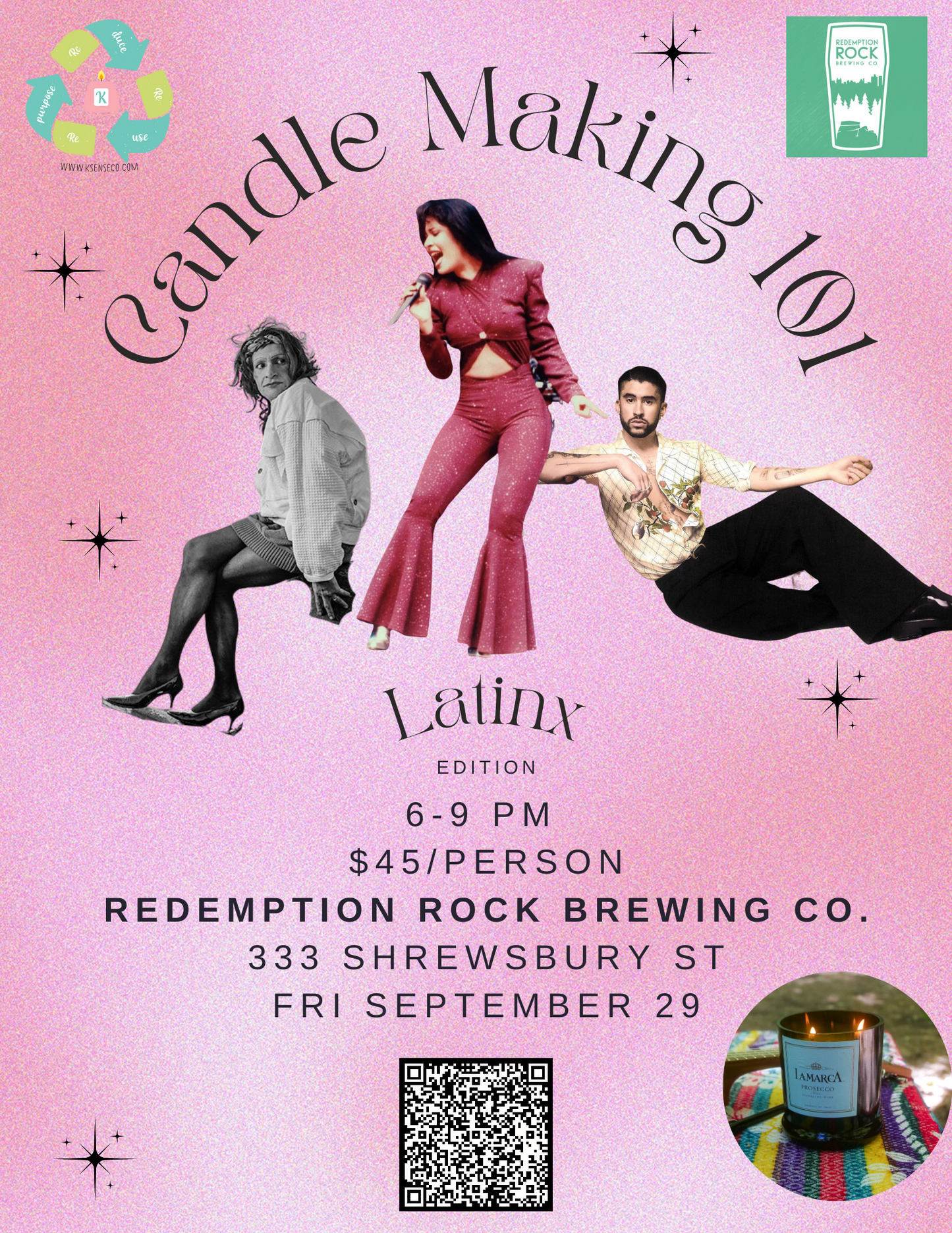 Latinx Heritage Themed Candle Making 101 @ Redemption Rock Brewery