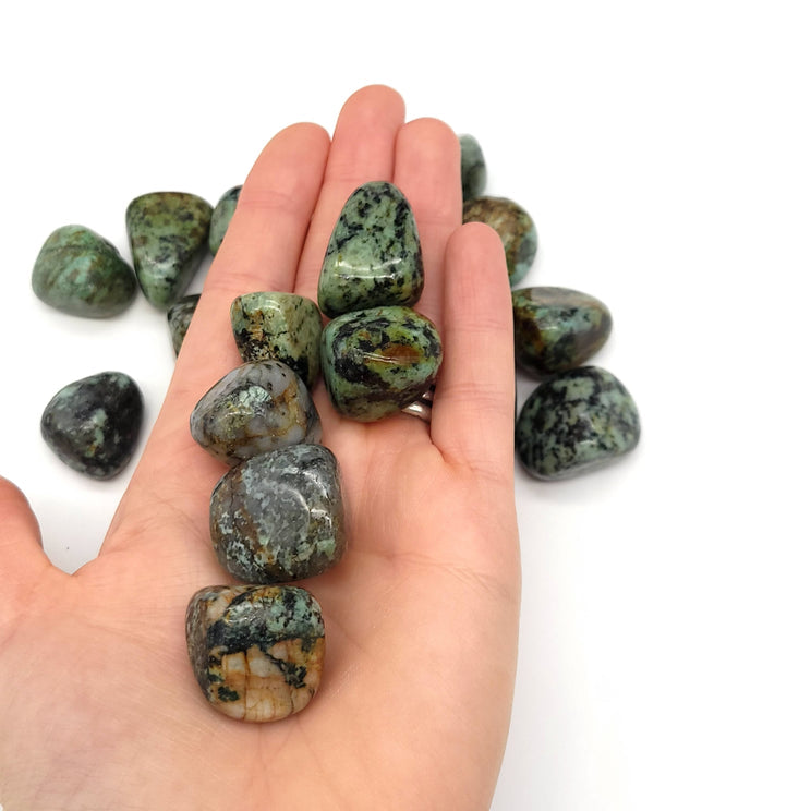 African Turquoise Polished Crystal Stones