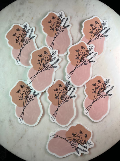 Nude Floral Sticker
