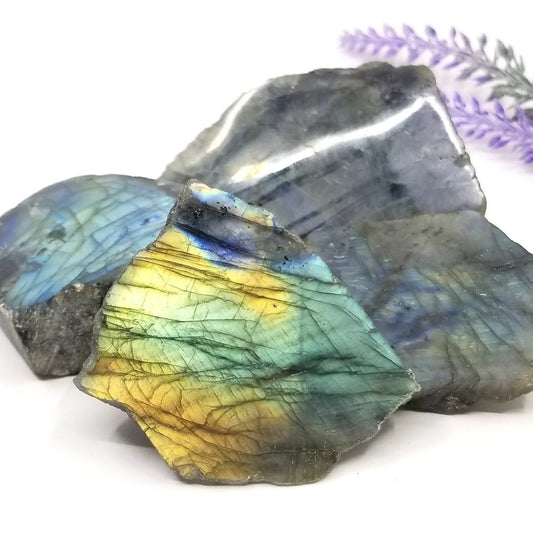 Labradorite Half Polished Stone